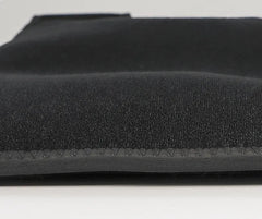 Infrared Hot Wave Leg Massager Close-up view of the black fabric material and stitched edge of the leg massager.