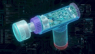 Home-massage_gun_engineering_3d_wireframe_model_with_internal_components_-Pages-Ecozy01-phone