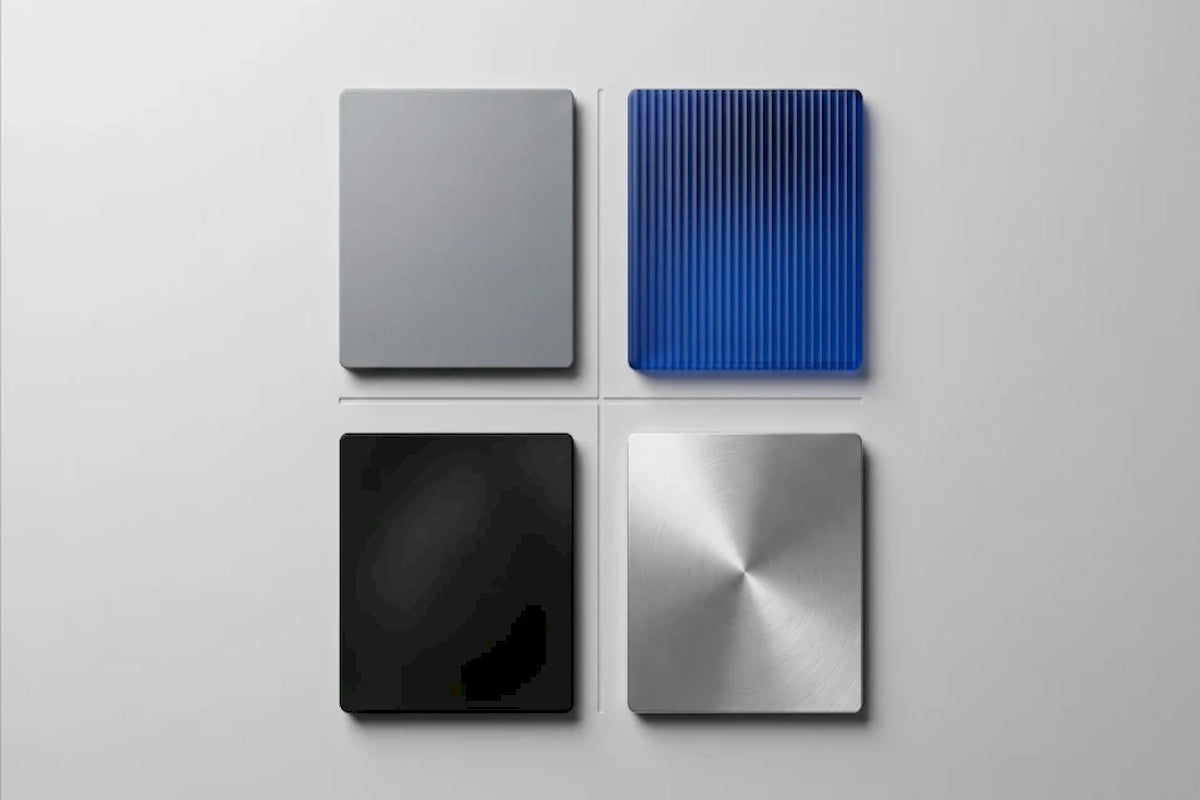 ODM_-_four_material_swatches_displaying_custom_casing_texture_tactile_effects_including_ribbed_blue_and_circular_brushed_metallic_silver-Pages-Ecozy