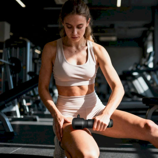 Private_Label_-_athletic_woman_massaging_thigh_with_b510_percussive_therapy_massage_gun_at_gym-Pages-Ecozy