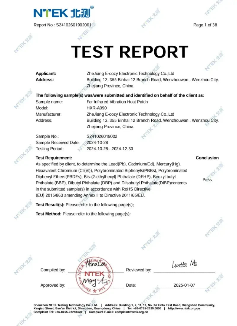 Quality-ROHS_certificate-pages-Ecozy